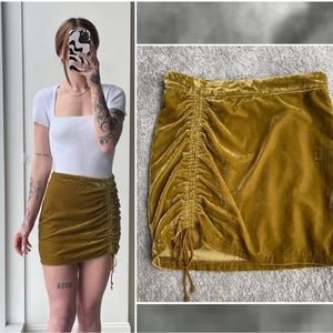 Free People Vivienne Velvet Mini Skirt